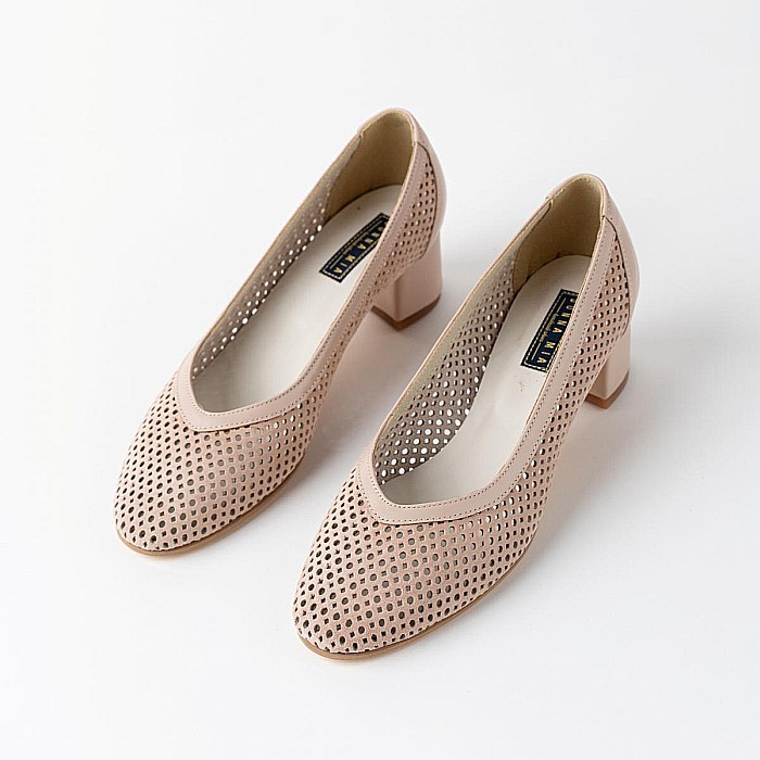 Pantofi perforati cu toc mediu DM 2211 [4]