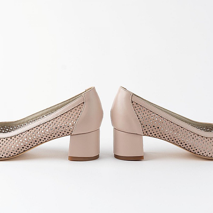 Pantofi perforati cu toc mediu DM 2211 [6]