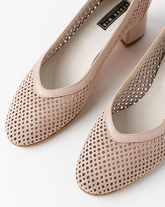 Pantofi perforati cu toc mediu DM 2211 [7]