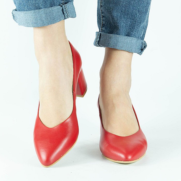 Pantofi pumps cu toc patrat DM2008 [6]