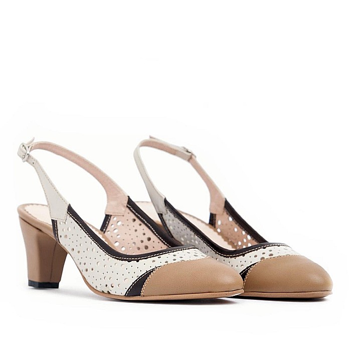 Pantofi pumps decupati cu perforatii DM1718 [2]