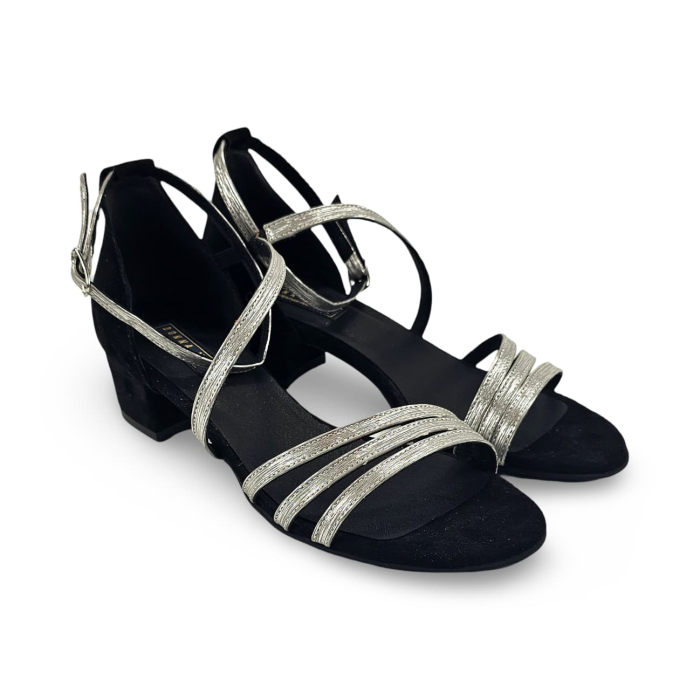 Sandale casual flat DM 2611 negru argintiu [3]