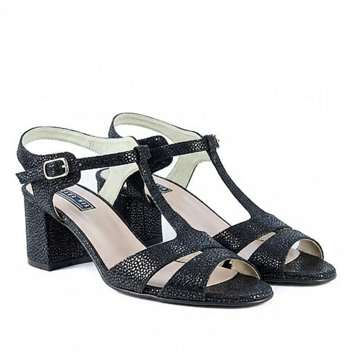 Sandale cu toc mediu DM 1717 negru [3]