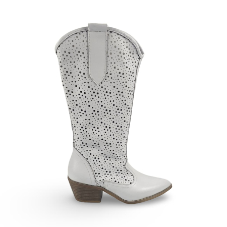 Cizme primavara-vara perforate din Piele - Ciocate perforate piele naturala DM 2407