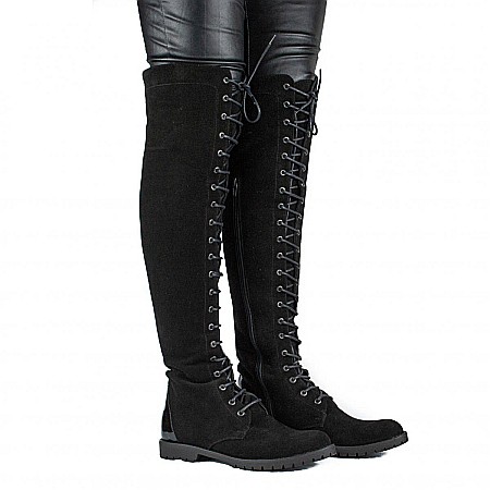 Cizme toamna iarna - Cizme muschetar inalte peste genunchi DM1702