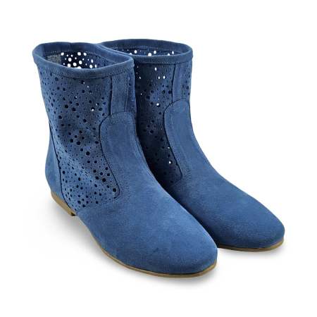 Cizme primavara-vara - Cizme primavara-vara din piele DM 2113 bleo velur