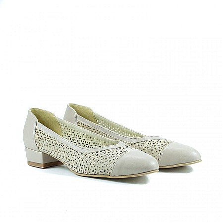 Pantofi cu toc - Pantofi perforati cu toc mic DM 2210