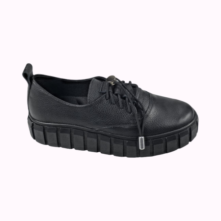 Incaltaminte sport casual - Pantofi casual din piele naturala DM 2521Z Negru