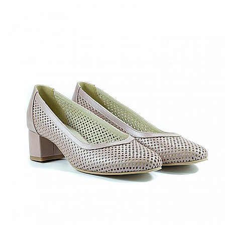 Pantofi cu toc - Pantofi perforati cu toc DM 2211