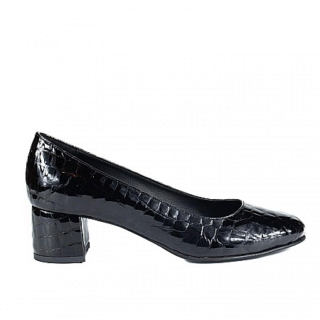 Pantofi cu toc - Pantofi cu toc mediu croco DM1914