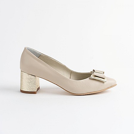 Pantofi cu toc - Pantofi eleganti cu toc mediu si fundita DM 2540