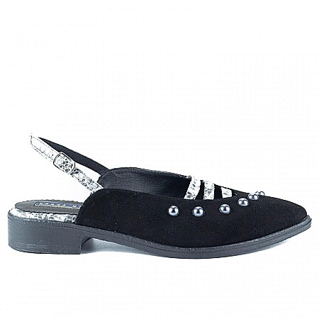 Pantofi cu talpa joasa - Pantofi slingback cu perle DM 2025