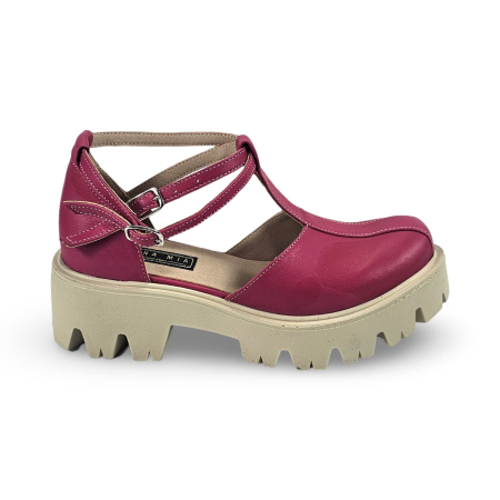 Sandale din piele - Sandale talpa joasa DM 2613 fucsia