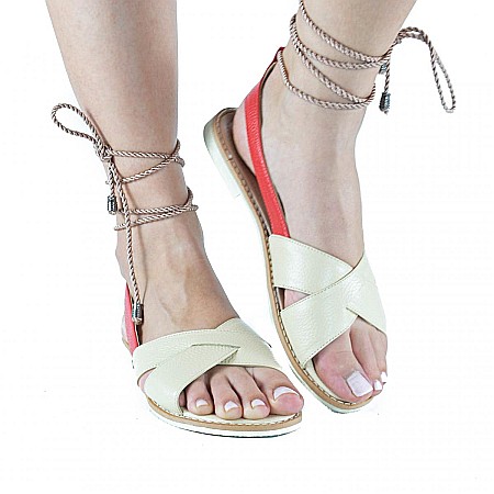 Sandale - Sandale flat cu snur DM 2022