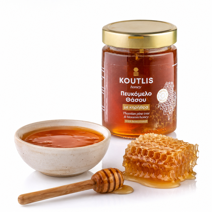 Miere de pin cu fagure Koutlis 450 g – miere grecească | Dor de Grecia [3]