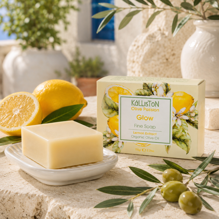 Săpun cu ulei de măsline și extract de lămâie Kalliston 150 g | Dor de Grecia [5]
