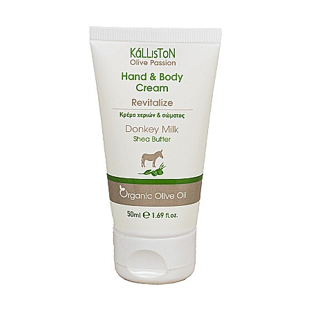 Cosmetice - Cremă de mâini și corp cu lapte de măgăriță, Kalliston, 50 ml