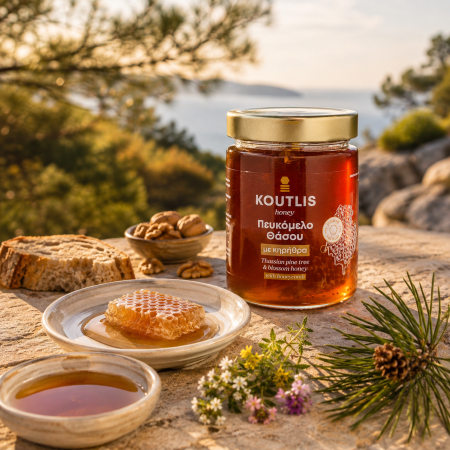 Miere de pin cu fagure Koutlis 450 g – miere grecească | Dor de Grecia [4]