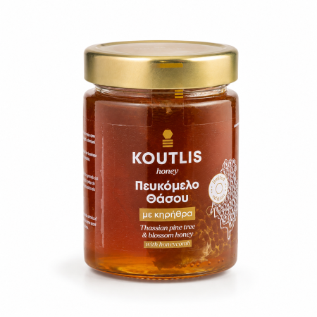Miere de pin cu fagure Koutlis 450 g – miere grecească | Dor de Grecia [1]