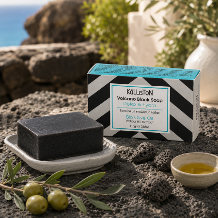 Săpun cu extract vulcanic și ulei de măsline Kalliston 110 g | Dor de Grecia [4]
