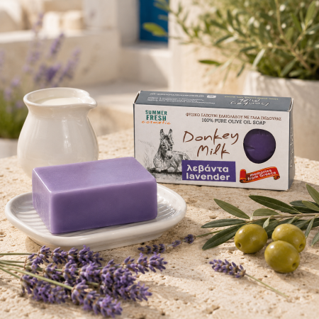 Săpun cu lapte de măgăriță și parfum de lavandă 100 g | Dor de Grecia [3]