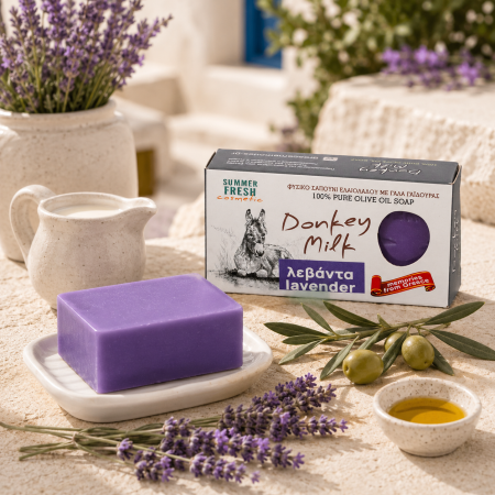 Săpun cu lapte de măgăriță și parfum de lavandă 100 g | Dor de Grecia [4]