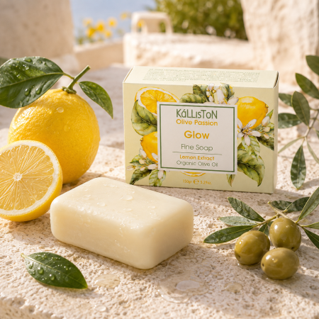 Săpun cu ulei de măsline și extract de lămâie Kalliston 150 g | Dor de Grecia [3]