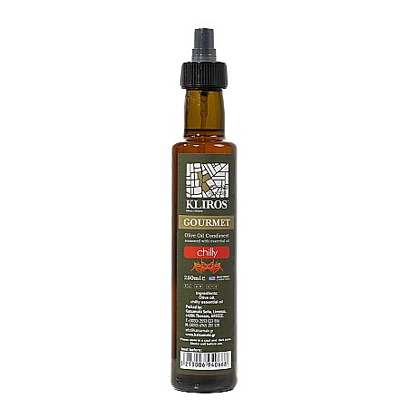 Ulei de măsline - Ulei de măsline aromatizat cu chilli, Gourmet, Kliros, 250 ml
