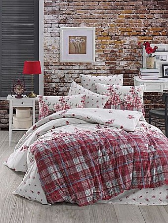 Lenjerii de pat bumbac ranforce - Lenjerie de pat dublu din bumbac ranforce Begenal Gloria