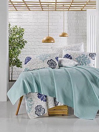 Promotii - Set pat dublu, cuvertura, cearsaf si 2 fete de perna Begenal Ethnic Forte