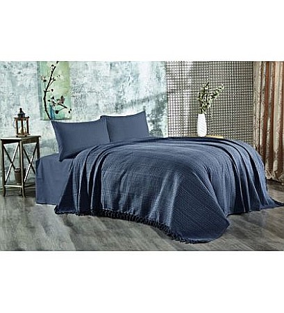 Bumbac - Cuvertura de pat dublu bumbac 100% Whitney Lotus Anthracite