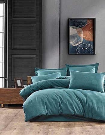 Lenjerii de pat din bumbac - Lenjerie de pat dublu premium King Supreme tesatura jaquard Saheser