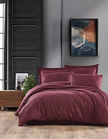 Lenjerii de pat din bumbac - Lenjerie de pat dublu premium King Supreme tesatura jaquard Saheser