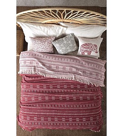 Cuverturi si paturi - Cuvertura de pat dublu bumbac 100%  Viaden Home Ikona - Claret Red