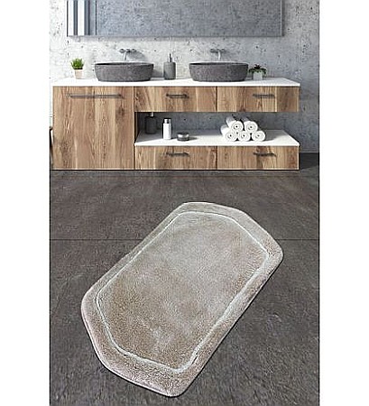 Covorase si seturi de covoare pentru baie - Covoras de baie Chilai Home Genom - Stone (60 x 100)