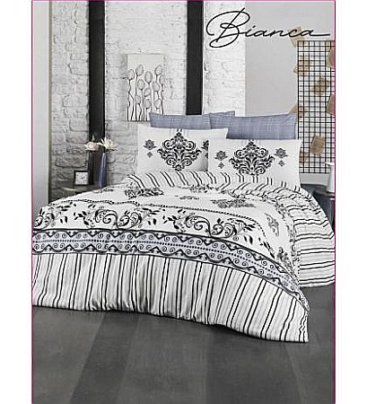 Lenjerii de pat din bumbac - Lenjerie de pat dublu polycotton 100% Victoria Bianca