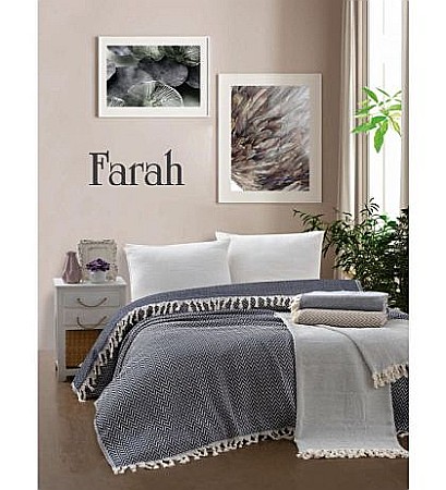 Cuverturi si paturi - Cuvertura de pat dublu bumbac 100%  Victoria Farah