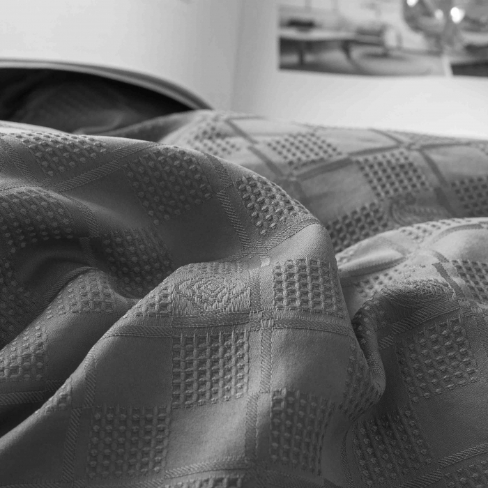 Lenjerie Pat Dublu, Jacquard Finetat, 6 Piese - Gri [3]