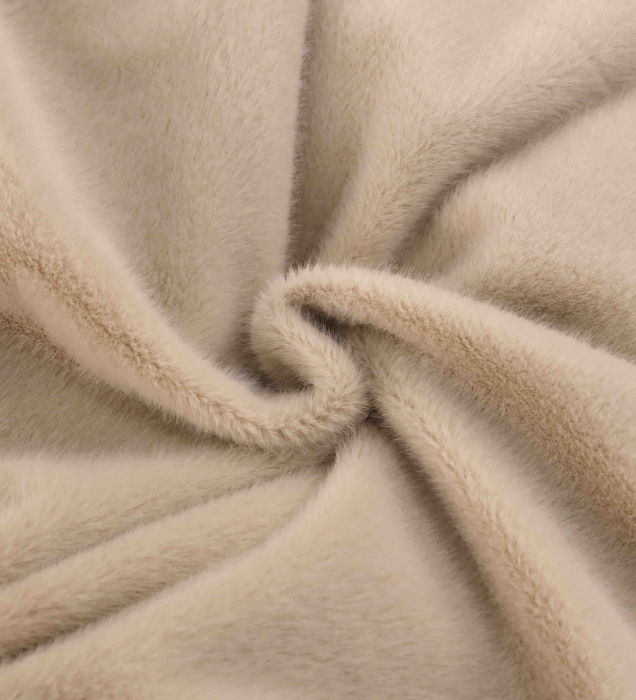 Lenjerie de pat, cu Broderie, Cocolino tip Blăniță Iepure, 2 Persoane, 6 Piese, cu ELASTIC - Bej [2]