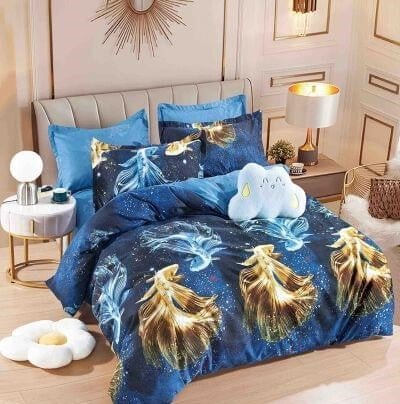 Lenjerie Din Bumbac Tip Finet 6 Piese Pentru Pat Dublu -Pestisori [1]