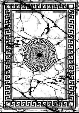 COVOARE - Covor pentru living, model negru/alb 80x150cm,120x180cm