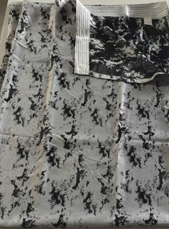 Draperie cu 2 fete gri cu negru,renjabza,pentru sina,2x150x250cm [1]