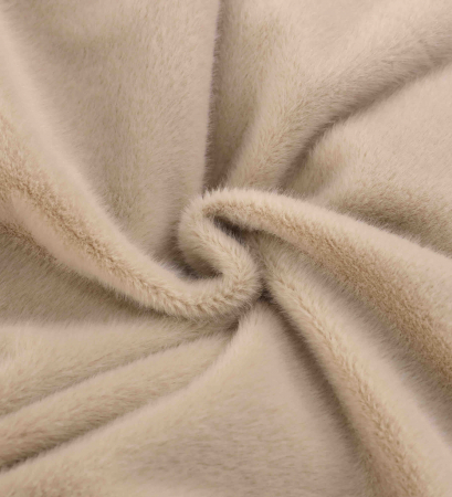 Lenjerie de pat, cu Broderie, Cocolino tip Blăniță Iepure, 2 Persoane, 6 Piese, cu ELASTIC - Bej [1]