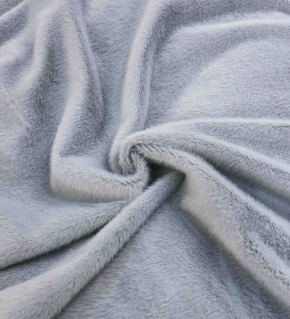 Lenjerie de pat, cu Broderie, Cocolino tip Blăniță Iepure, 2 Persoane, 6 Piese, cu ELASTIC - Gri Deschis [1]