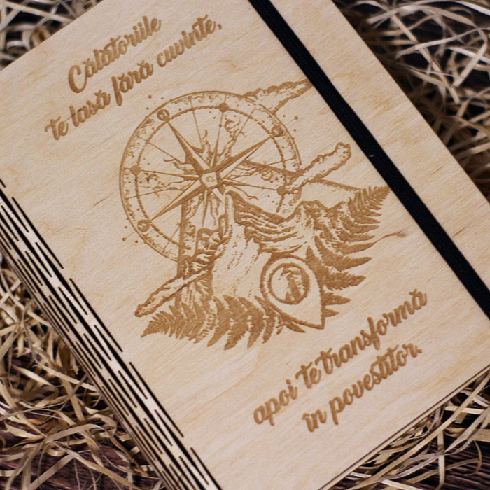 Agendă din lemn A6, povesti despre calatorii [3]