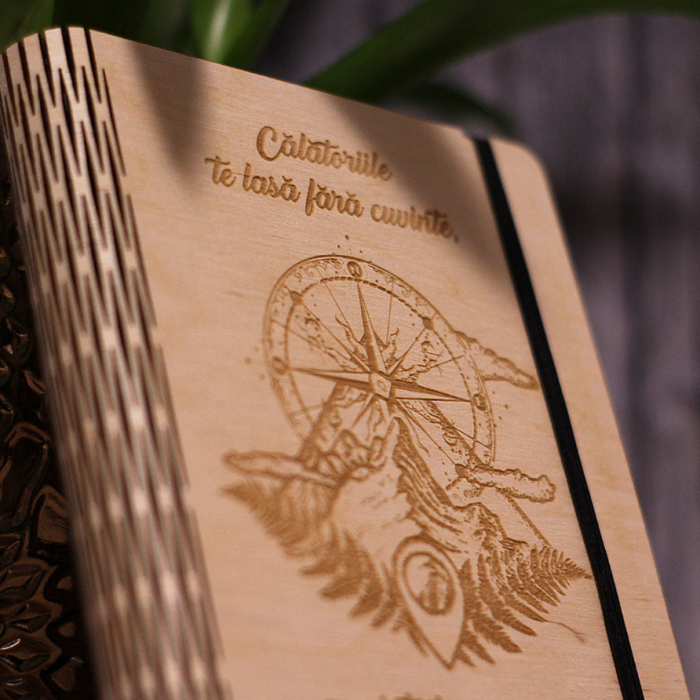 Agendă din lemn A6, povesti despre calatorii [2]