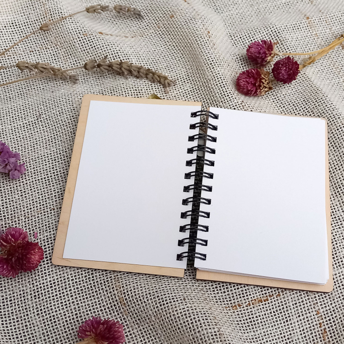 Agendă mini din lemn, foral - V2 [2]