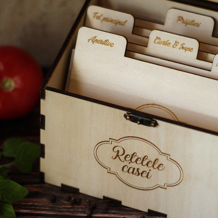 Cutie din lemn pentru retete [3]