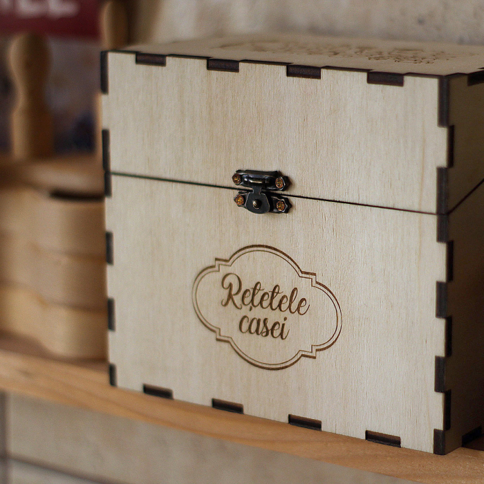 Cutie din lemn pentru retete [6]