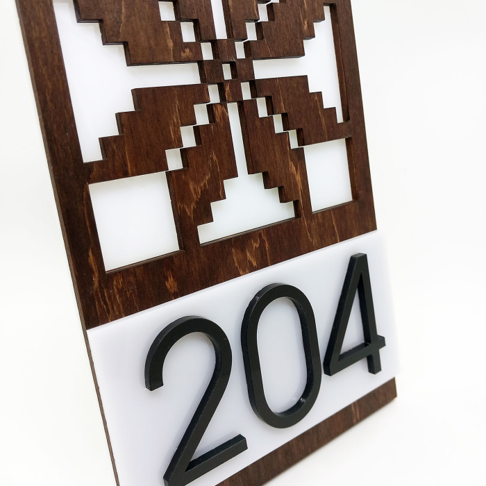 Placuta indicator pentru camera din lemn si plexiglas - Traditional [5]